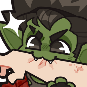 Clocky (a goblin character) over the Bite emote. Clocky (a goblin character) over the Bite emote.