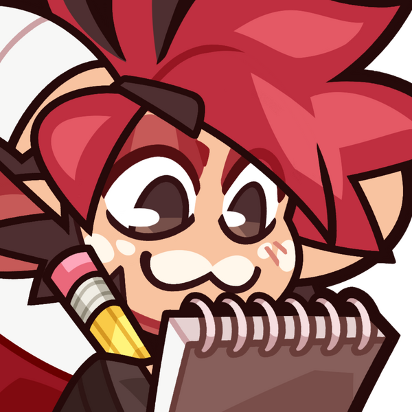 Digital artwork of Fizzles the Satyr. They are writing in a notebook with a pencil.
