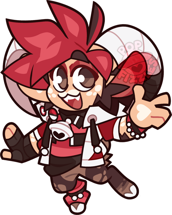 Digital artwork of Fizzles the Satyr as a full body chibi.